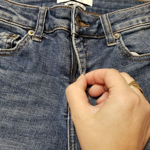 Pistola Womens Audrey Side Stripe Distressed Raw Hem P6730MTW-STT Jeans Size 25 - Picture 5 of 11